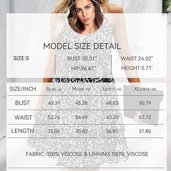 Summer Halter Neck Dresses Sleeveless Casual Leopard Print Dress - Picture 2 of 2